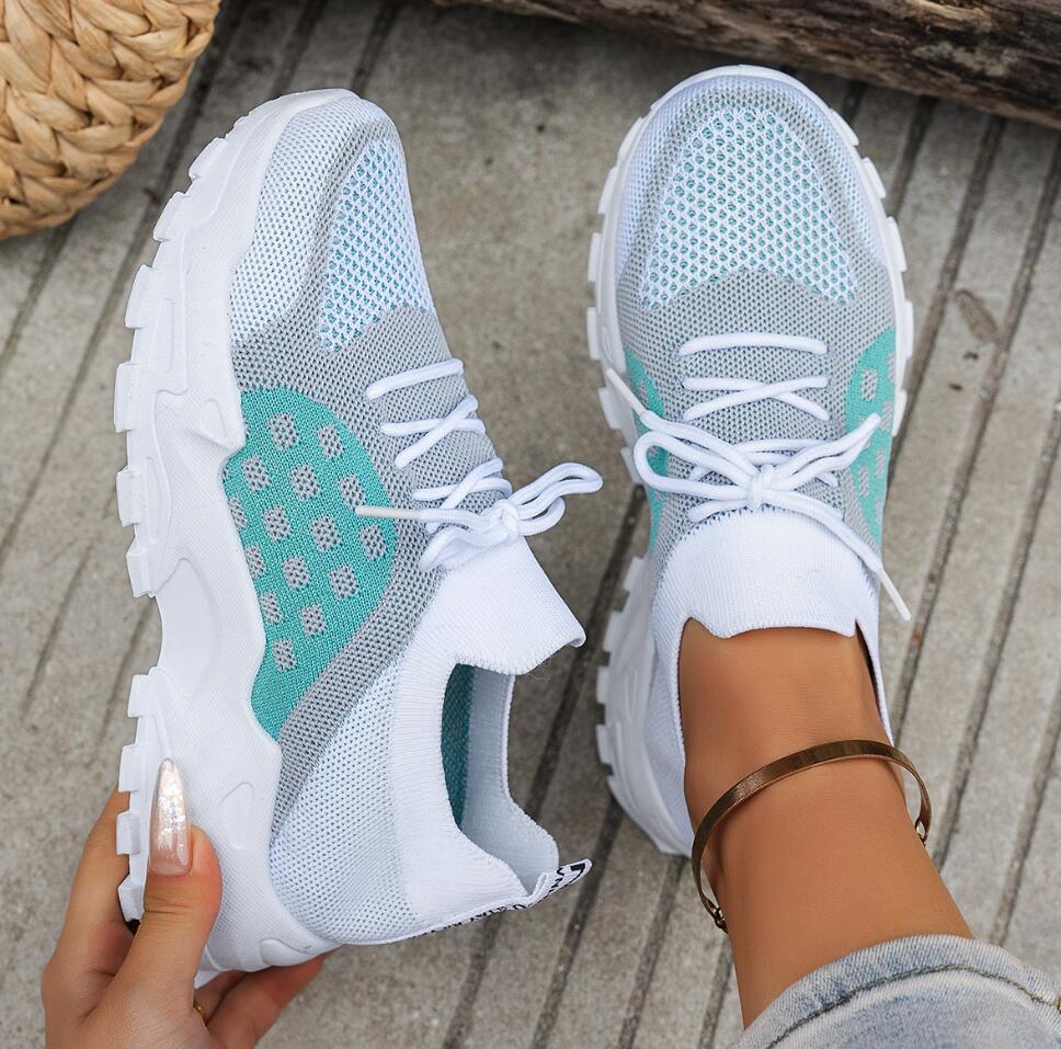 レディース通気性ニットメッシュスポーツシューズサマーカジュア - Women Shoes Tennis のレビューと価格