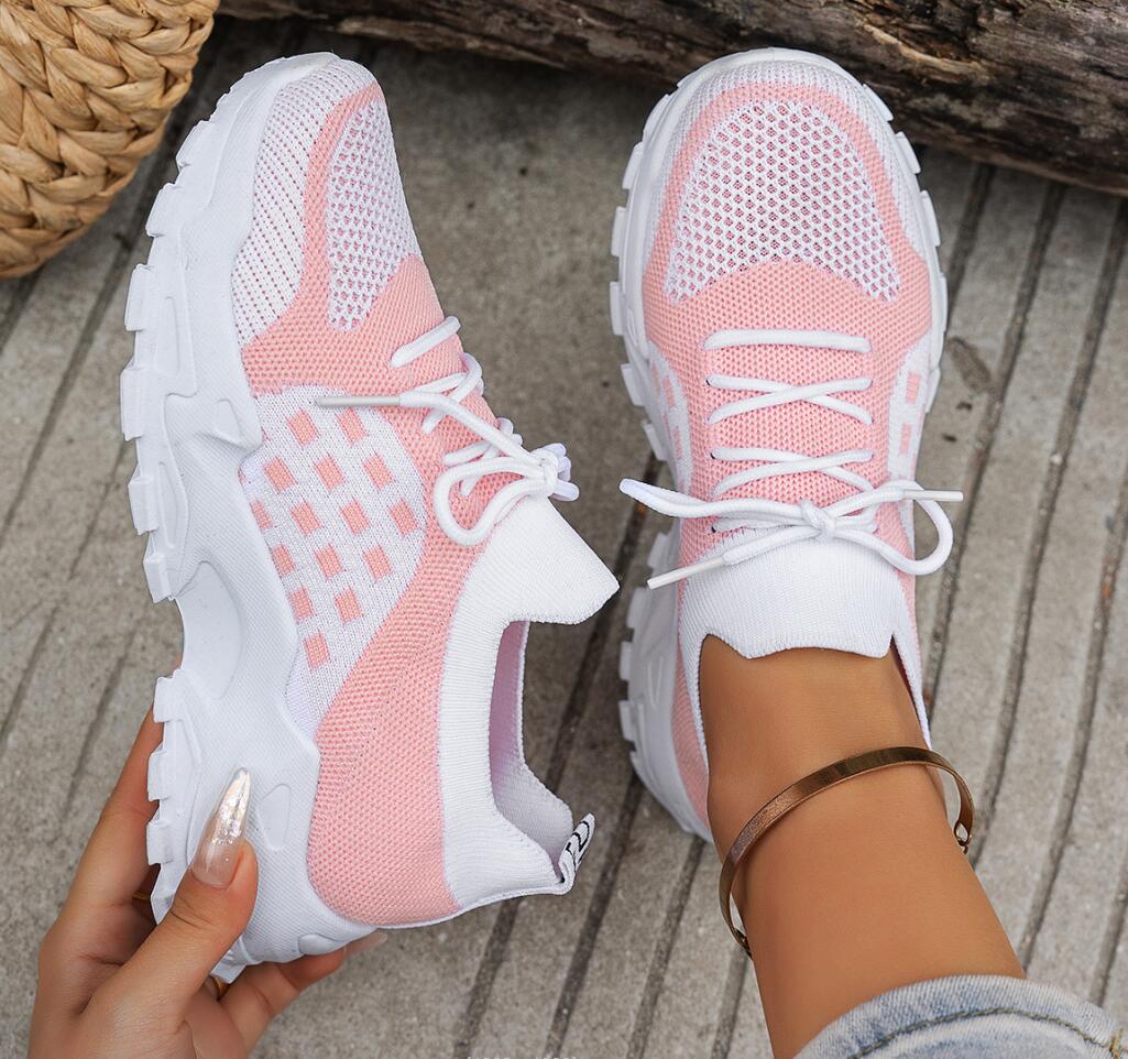 レディース通気性ニットメッシュスポーツシューズサマーカジュア - Women Shoes Tennis のレビューと価格