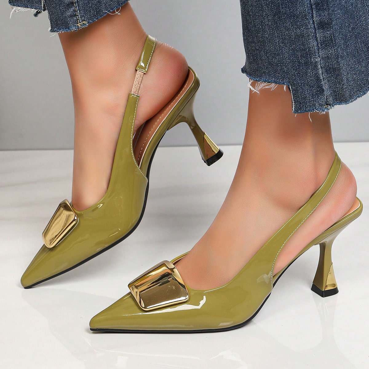 エレガントなデザインの、つま先が閉じられたポインテッドトゥの - Women'S Shoes Clogs のレビューと価格