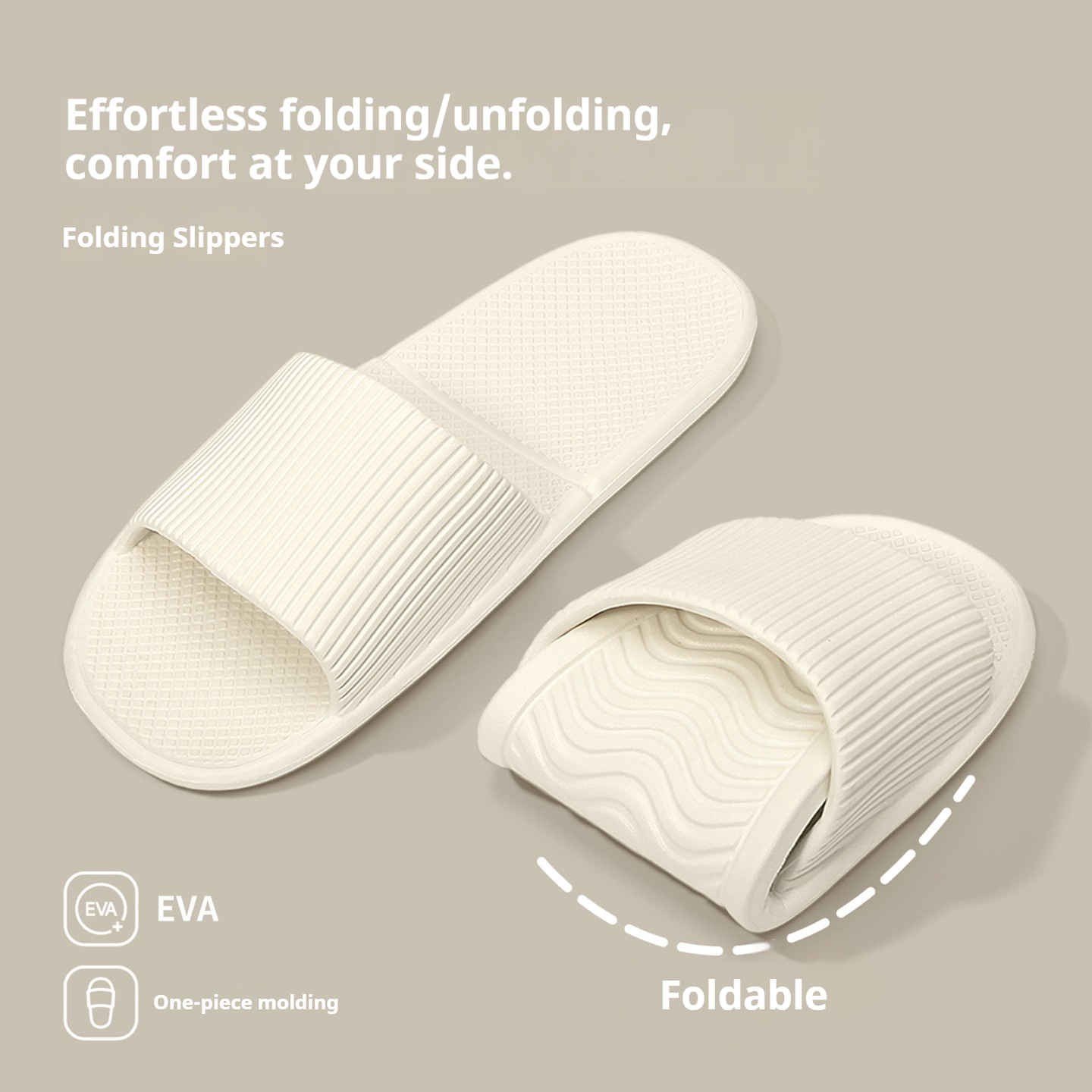 ワンピース成型折りたたみ式スライドサンダル レディース ソフ - Mule Slip On のレビューと価格